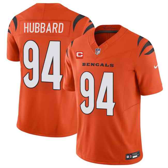 Men's Cincinnati Bengals #94 Sam Hubbard Orange 2024 F.U.S.E With 4-star C Patch Vapor Untouchable Limited Stitched Jersey